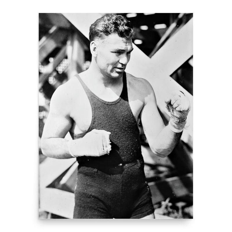 Jack Dempsey poster print, in size 18x24 inches.