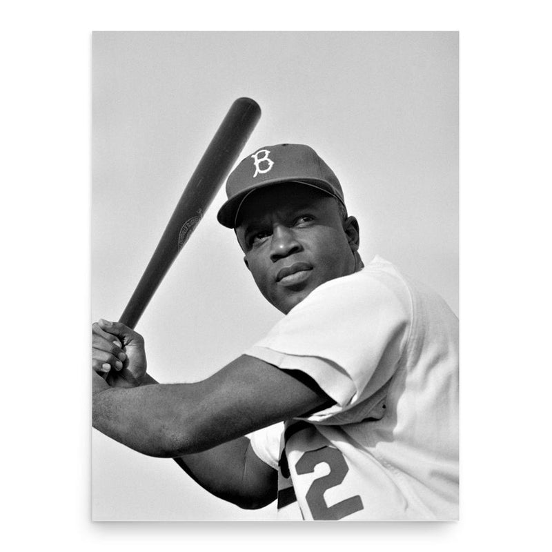 Jackie Robinson poster print, in size 18x24 inches.