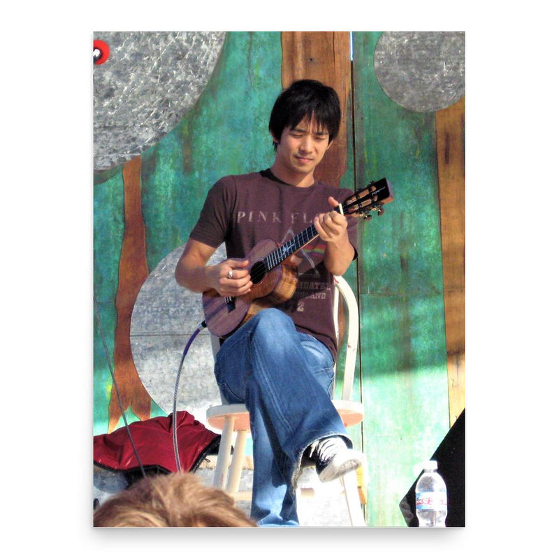 Jake Shimabukuro poster print, in size 18x24 inches.