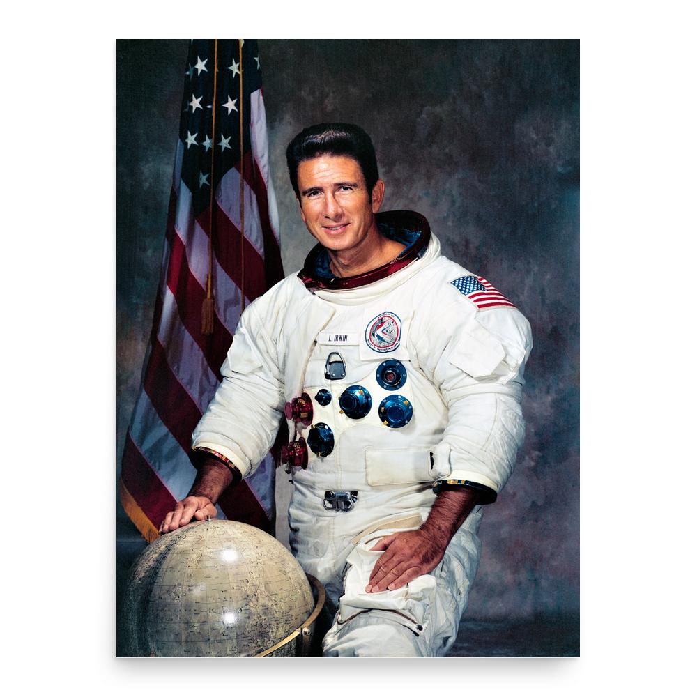 James B. Irwin poster print, in size 18x24 inches.