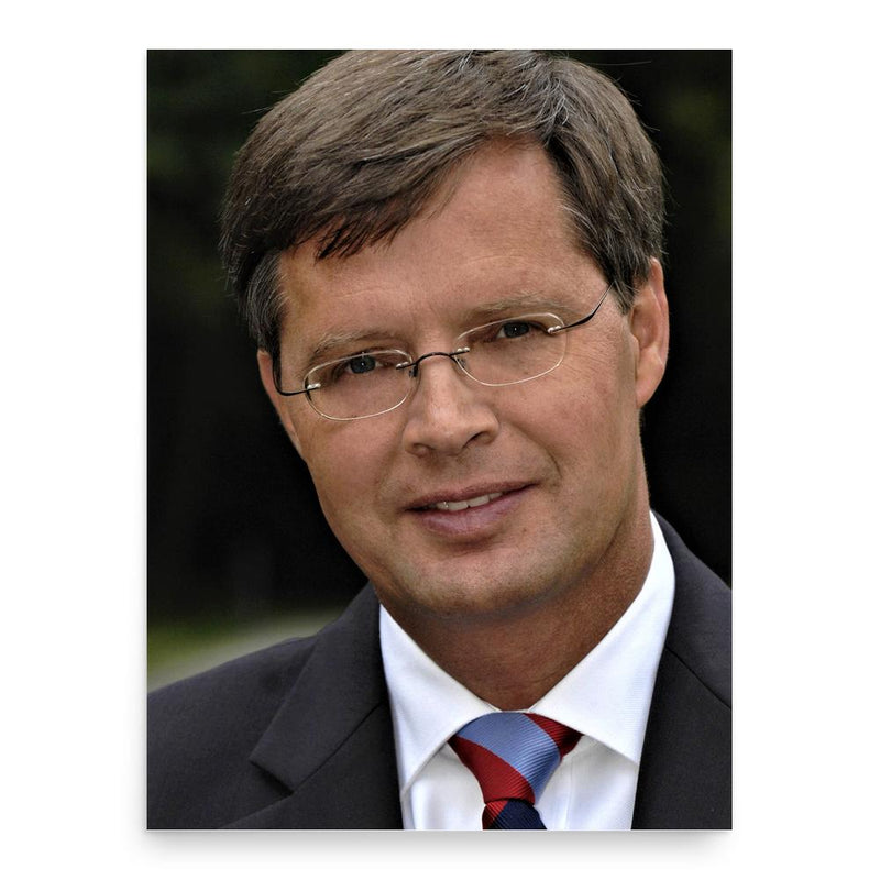 Jan Peter Balkenende poster print, in size 18x24 inches.