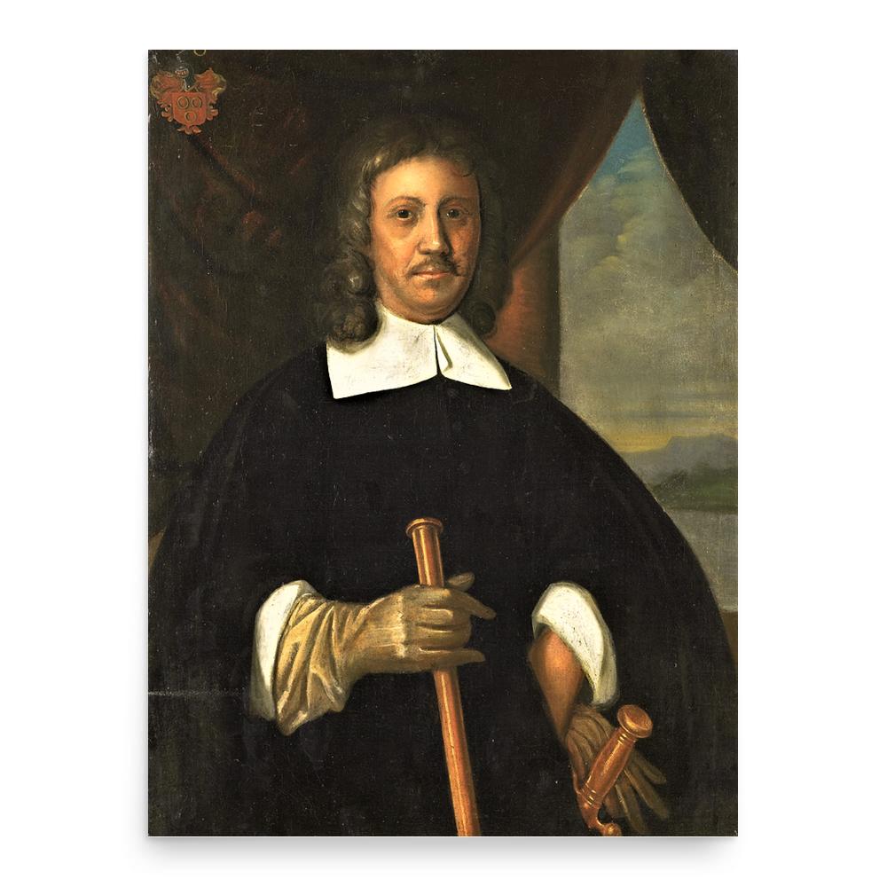 Jan van Riebeeck poster print, in size 18x24 inches.