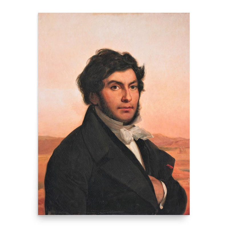 Jean-François Champollion poster print, in size 18x24 inches.