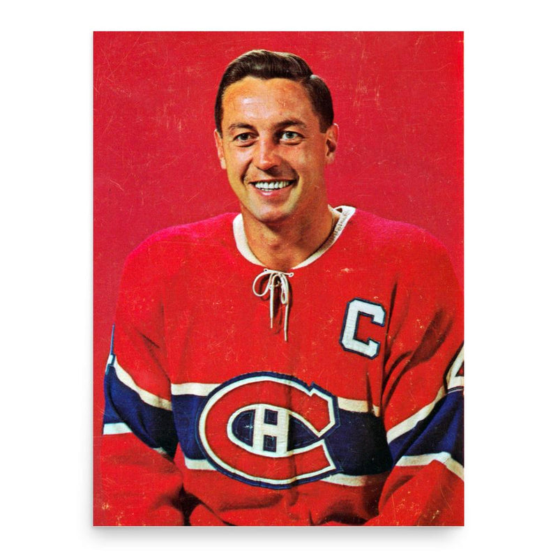 Jean Béliveau poster print, in size 18x24 inches.