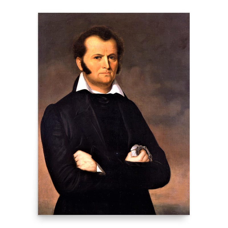 Jim Bowie poster print, in size 18x24 inches.