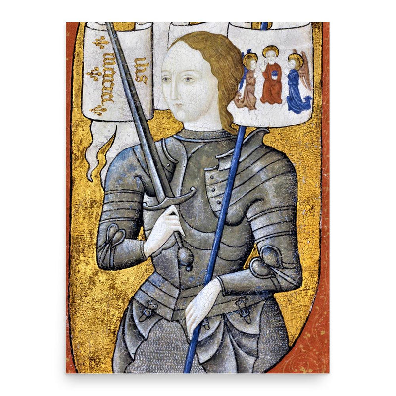 Joan of Arc poster print, in size 18x24 inches.