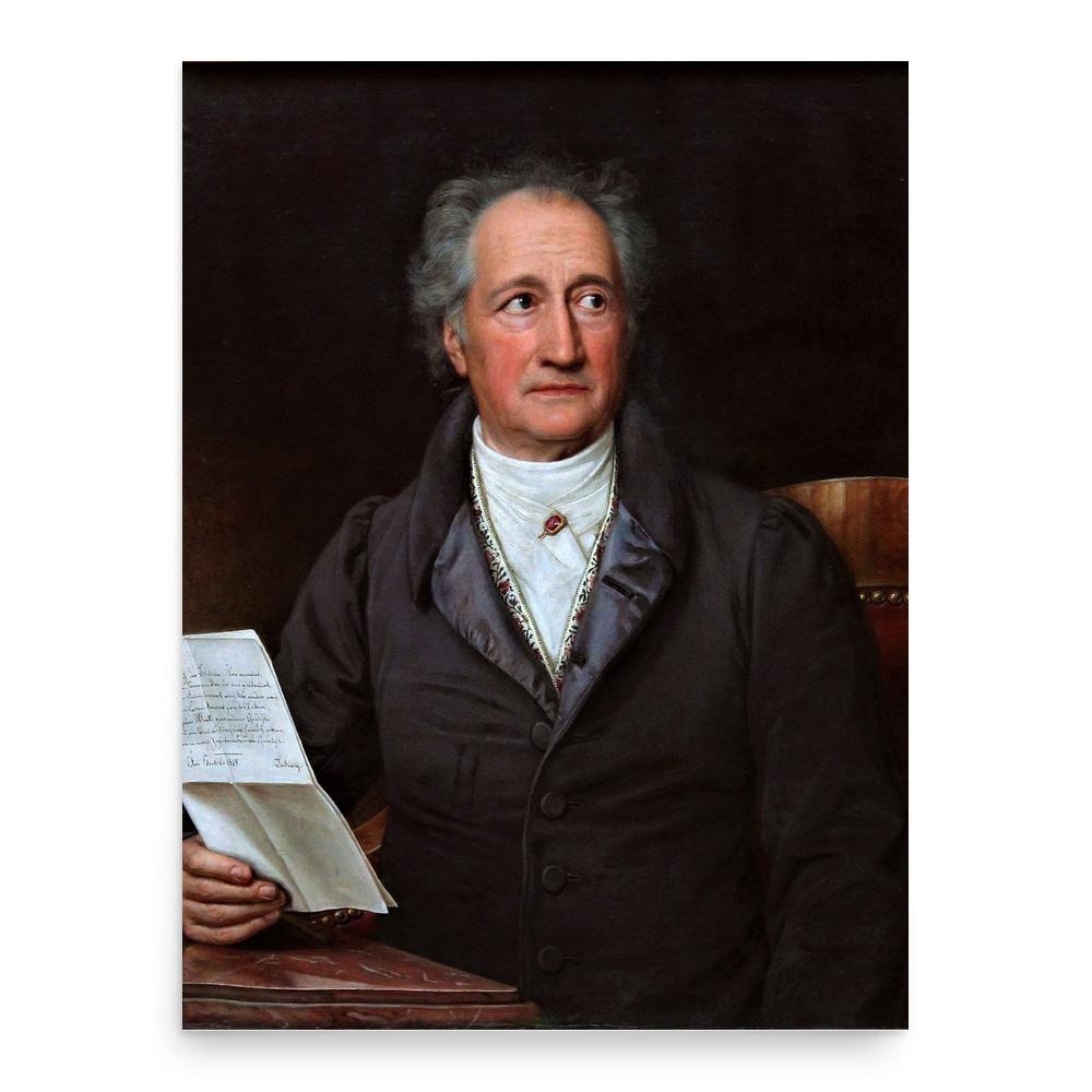 Johann Wolfgang von Goethe poster print, in size 18x24 inches.