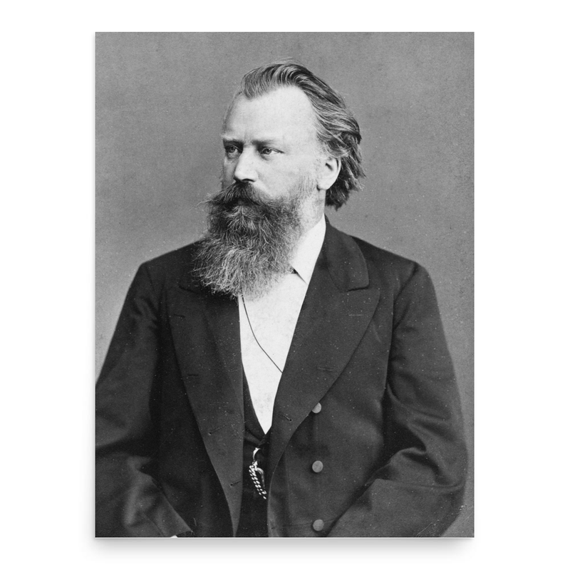 Johannes Brahms poster print, in size 18x24 inches.