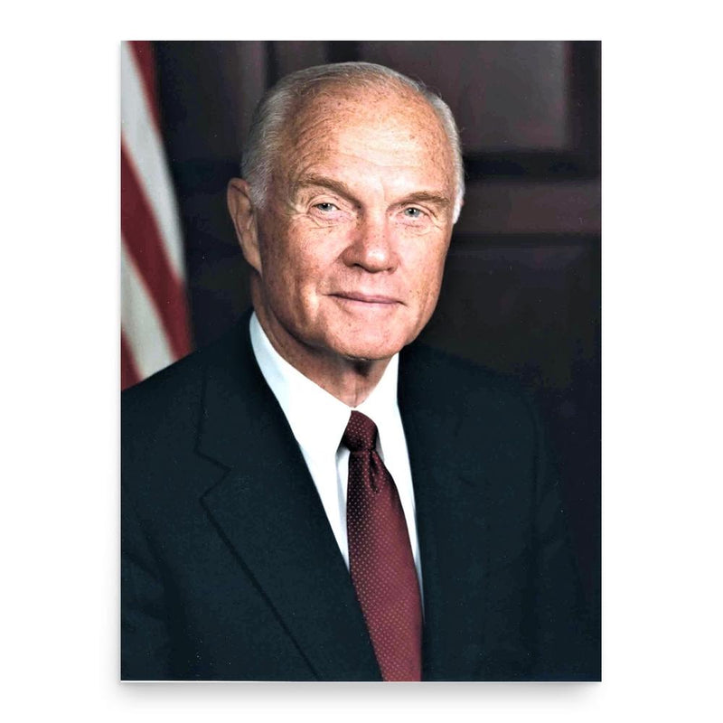 John Glenn poster print, in size 18x24 inches.