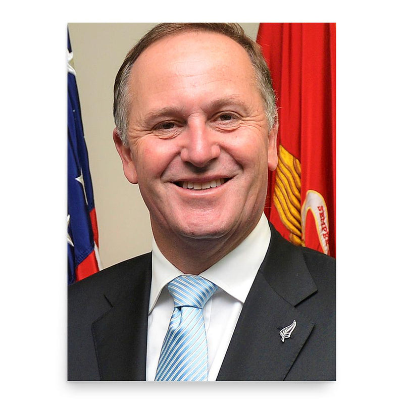 John Key poster print, in size 18x24 inches.