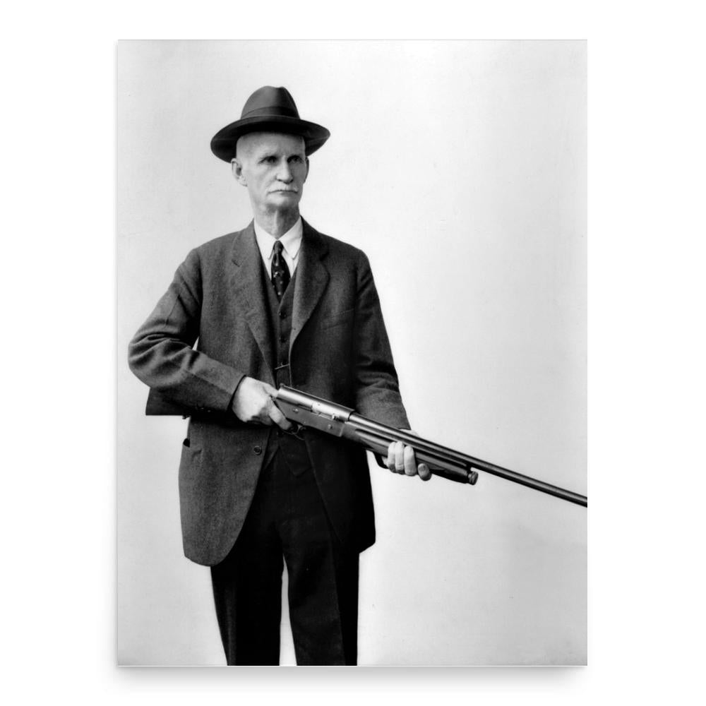 John Moses Browning poster print, in size 18x24 inches.