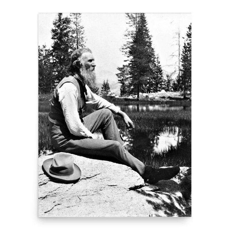 John Muir poster print, in size 18x24 inches.