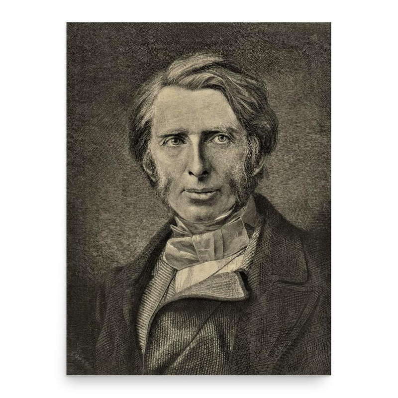 John Ruskin poster print, in size 18x24 inches.