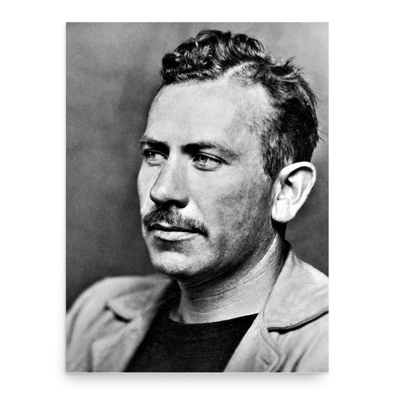 John Steinbeck poster print, in size 18x24 inches.