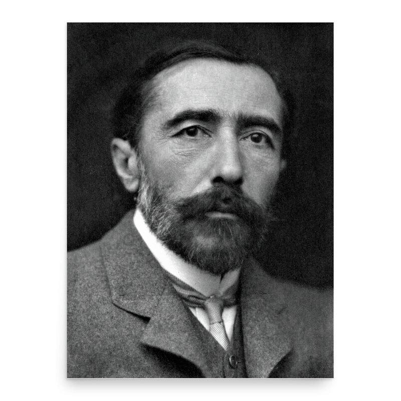 Joseph Conrad poster print, in size 18x24 inches.