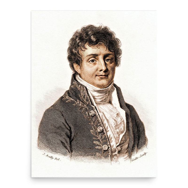 Joseph Fourier poster print, in size 18x24 inches.