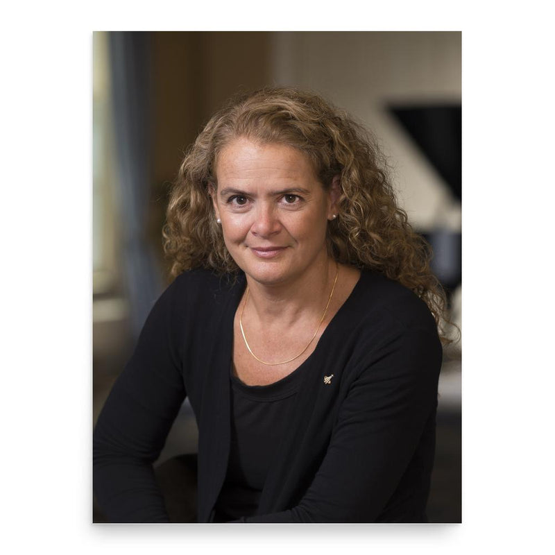 Julie Payette poster print, in size 18x24 inches.