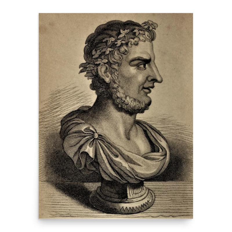 Juvenal poster print, in size 18x24 inches.