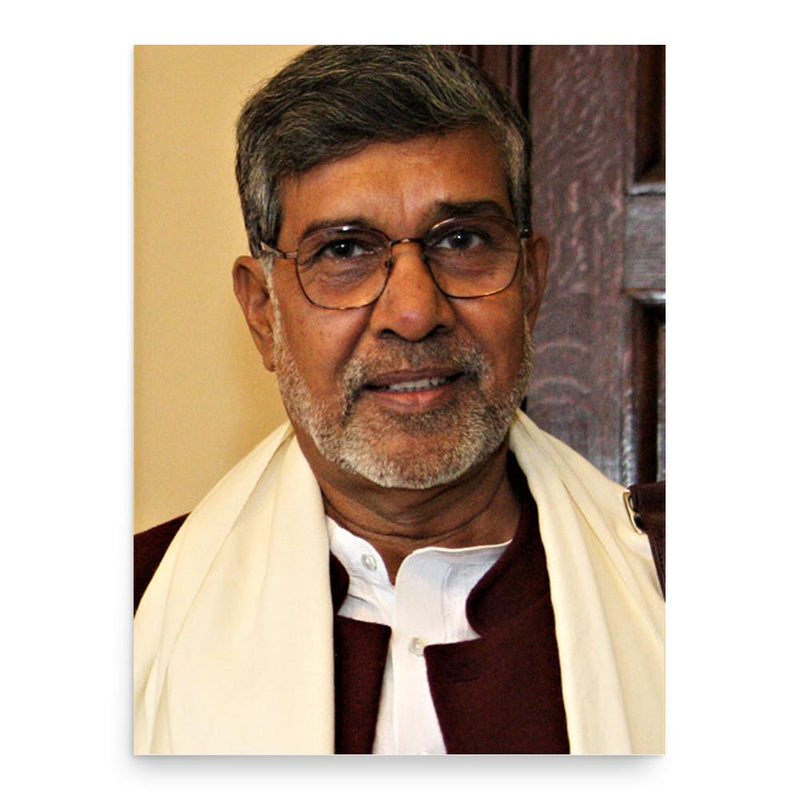 Kailash Satyarthi poster print, in size 18x24 inches.