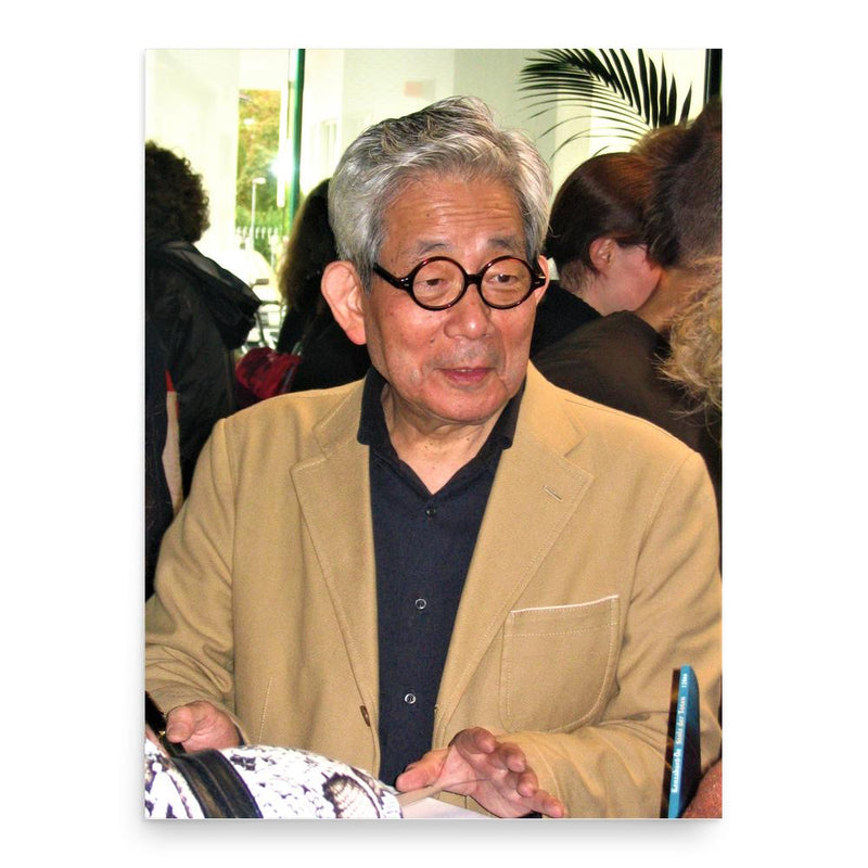 Kenzaburo Oe poster print, in size 18x24 inches.