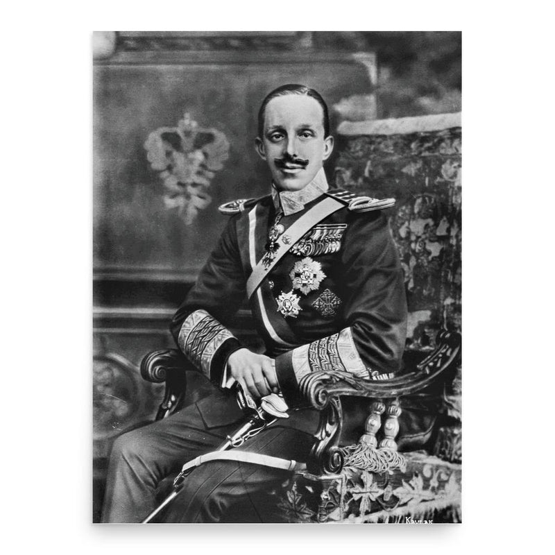 King Alfonso XIII poster print, in size 18x24 inches.