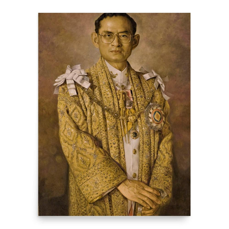 King Bhumibol Adulyadej poster print, in size 18x24 inches.