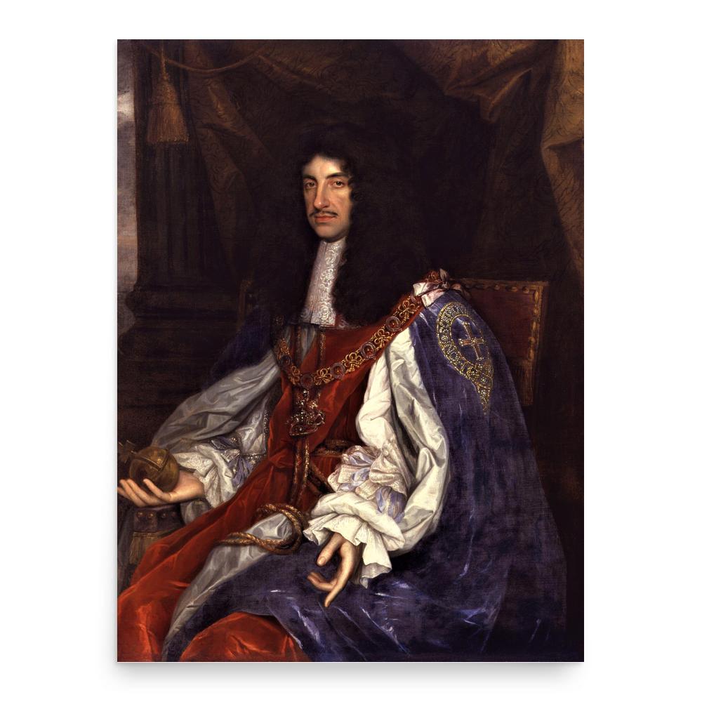 King Charles II poster print, in size 18x24 inches.