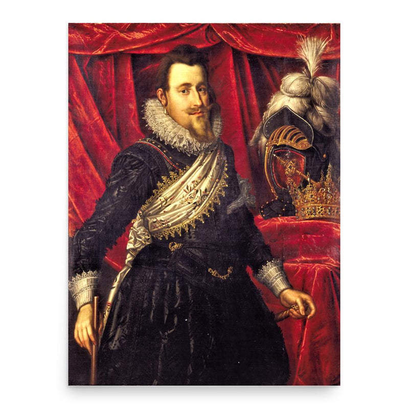 King Christian IV poster print, in size 18x24 inches.