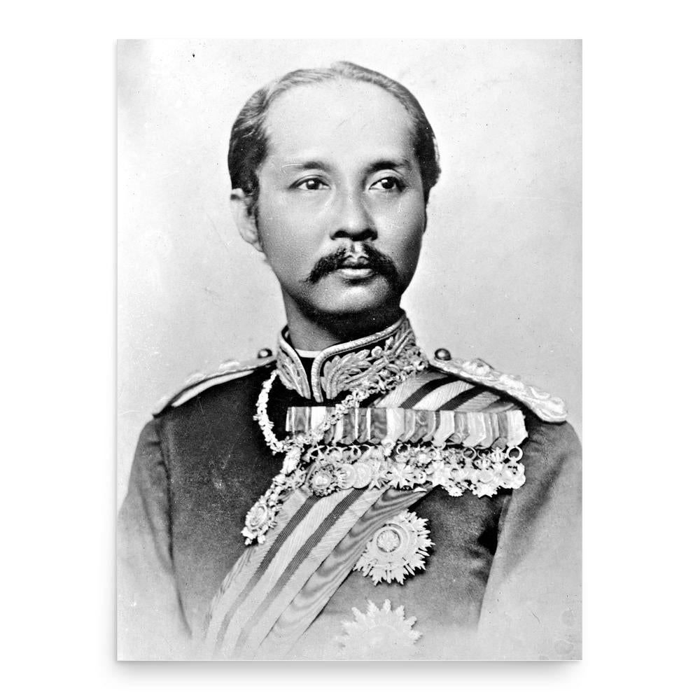King Chulalongkorn poster print, in size 18x24 inches.