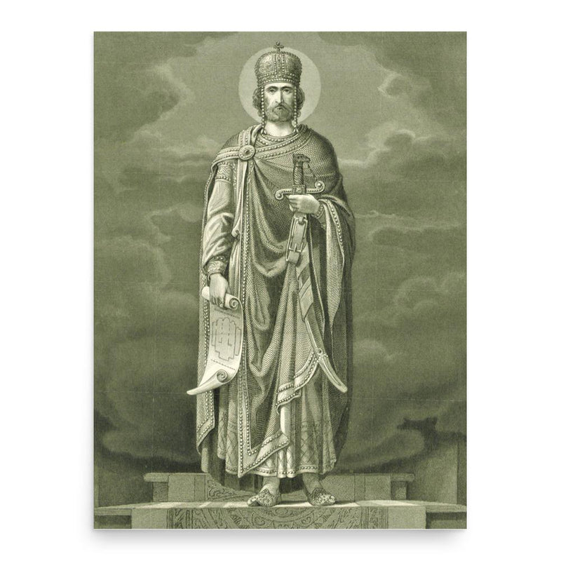 King David the Builder poster print, in size 18x24 inches.