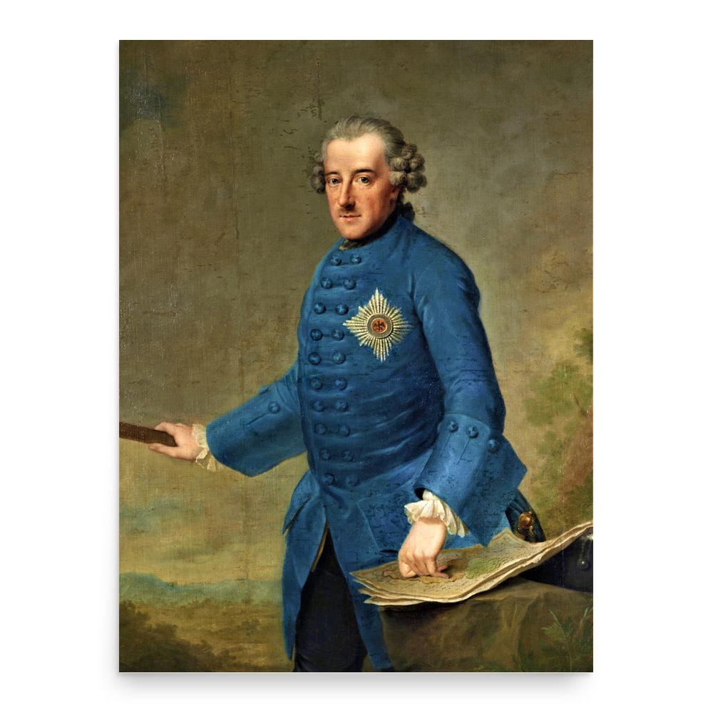 King Frederick the Great poster print, in size 18x24 inches.