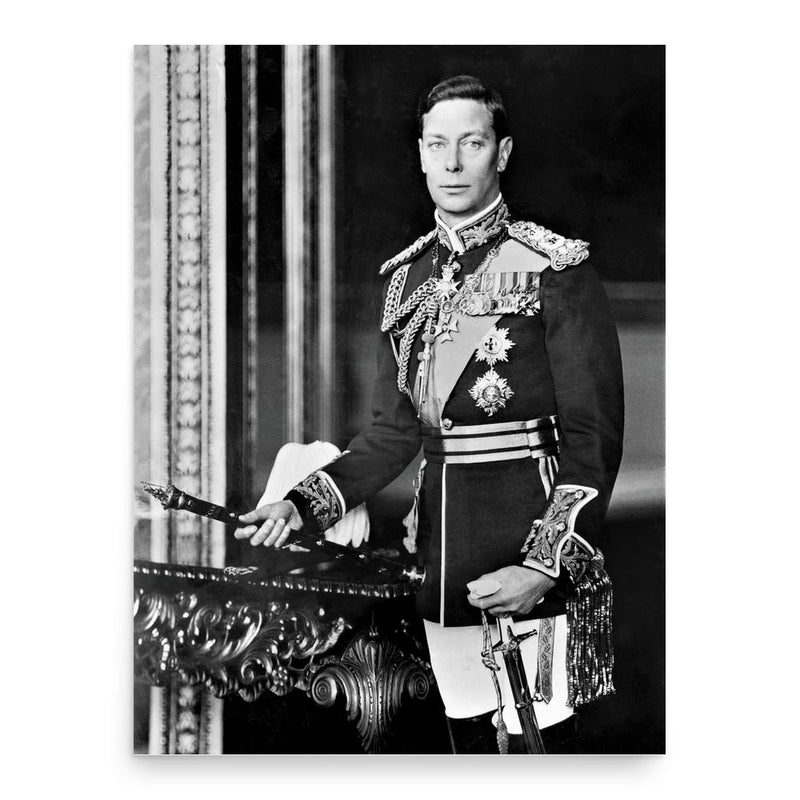 King George VI poster print, in size 18x24 inches.