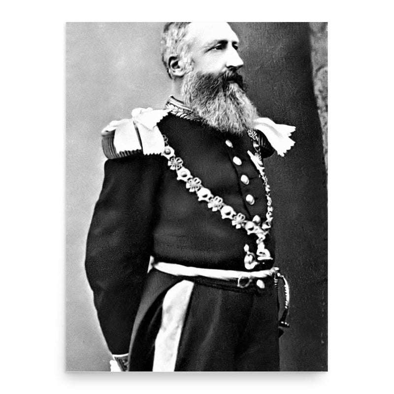 King Leopold II poster print, in size 18x24 inches.