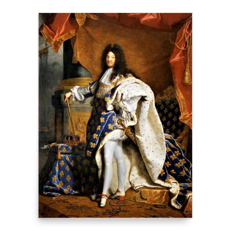 King Louis XIV poster print, in size 18x24 inches.