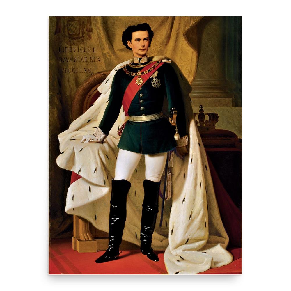 King Ludwig II poster print, in size 18x24 inches.