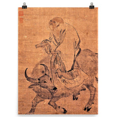 A rectangular Lao Tzu poster print.
