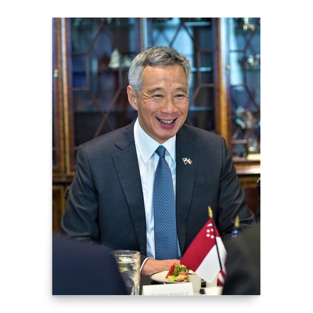 Lee Hsien Loong poster print, in size 18x24 inches.