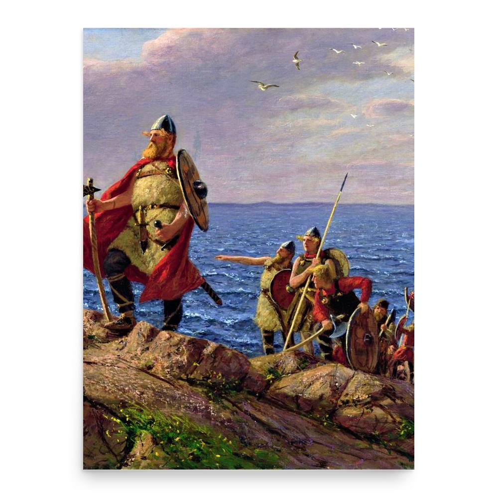 Leif Erikson poster print, in size 18x24 inches.