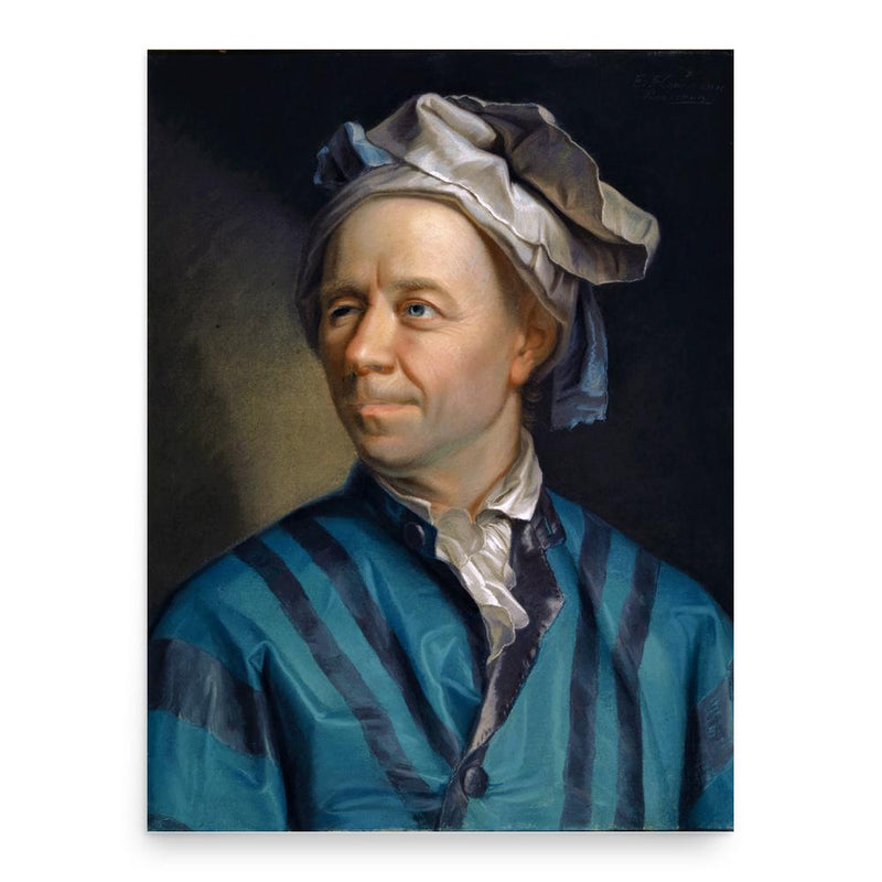 Leonhard Euler poster print, in size 18x24 inches.