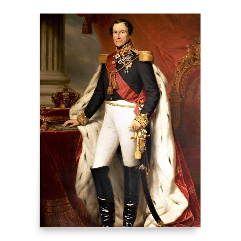 Leopold I poster print, in size 18x24 inches.