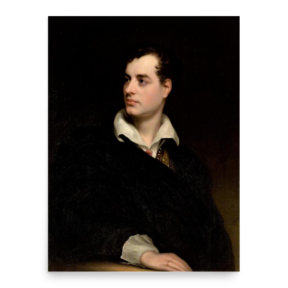 Lord Byron poster print, in size 18x24 inches.