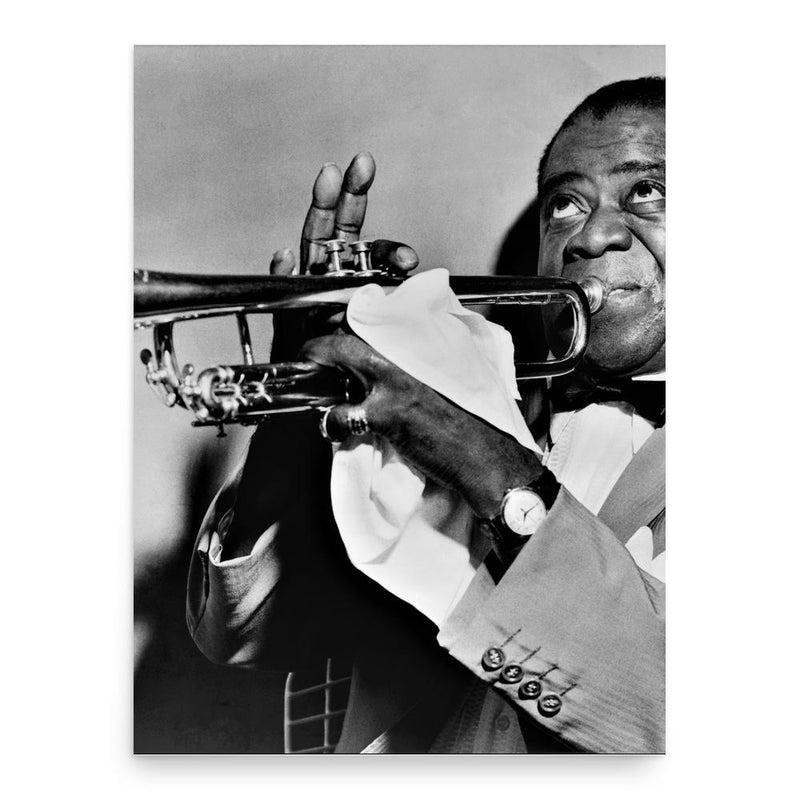 Louis Armstrong poster print, in size 18x24 inches.