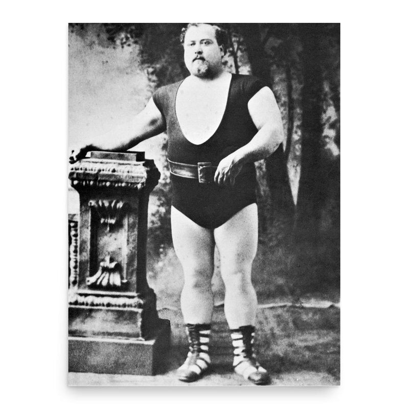 Louis Cyr poster print, in size 18x24 inches.