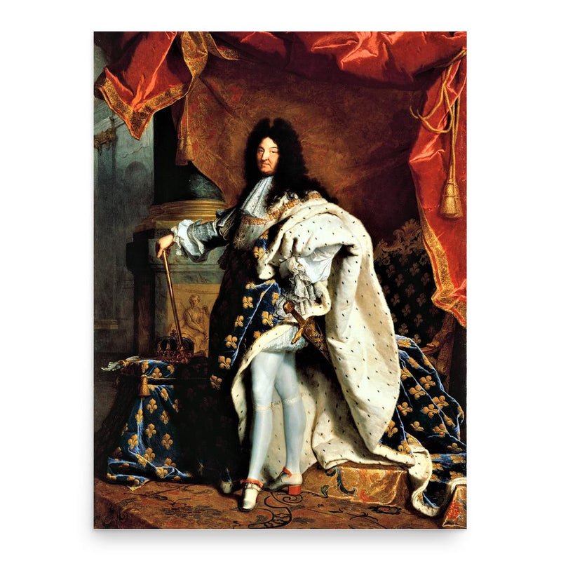 Louis XIV poster print, in size 18x24 inches.