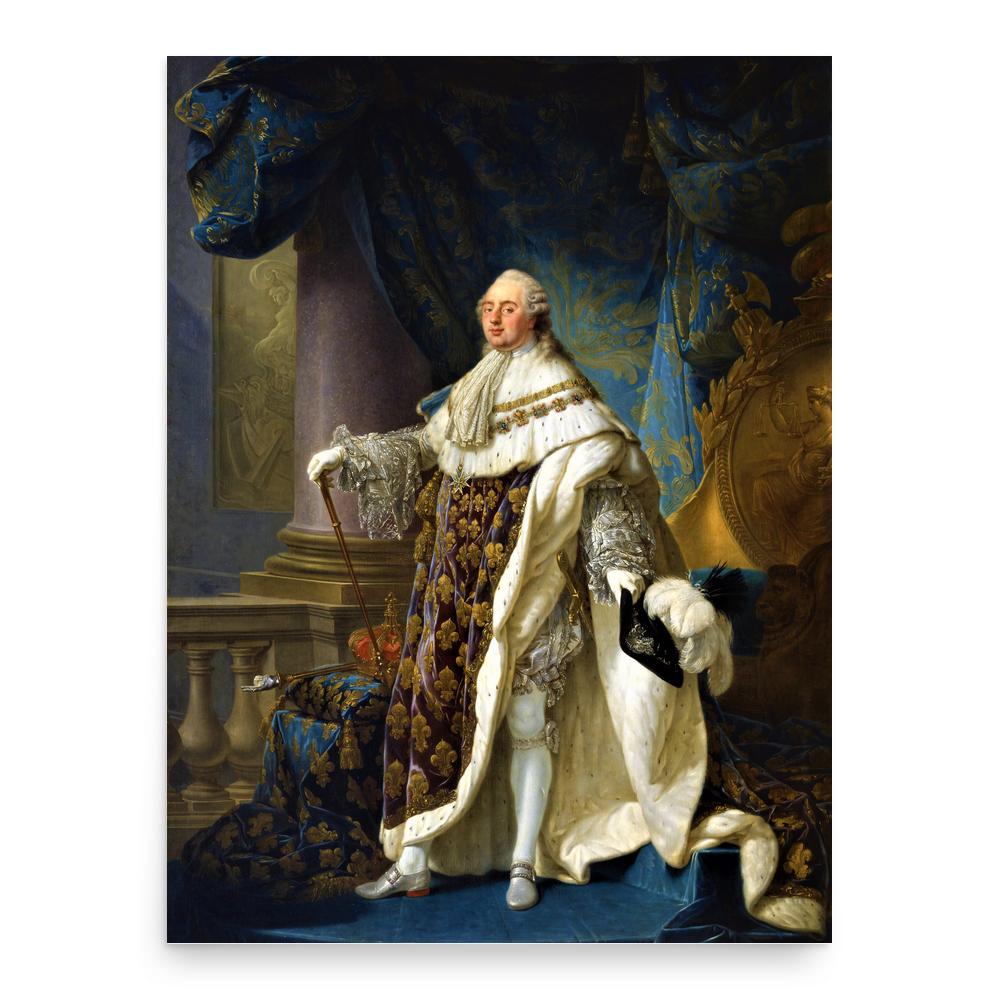 Louis XVI poster print, in size 18x24 inches.