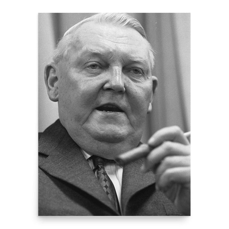 Ludwig Erhard poster print, in size 18x24 inches.