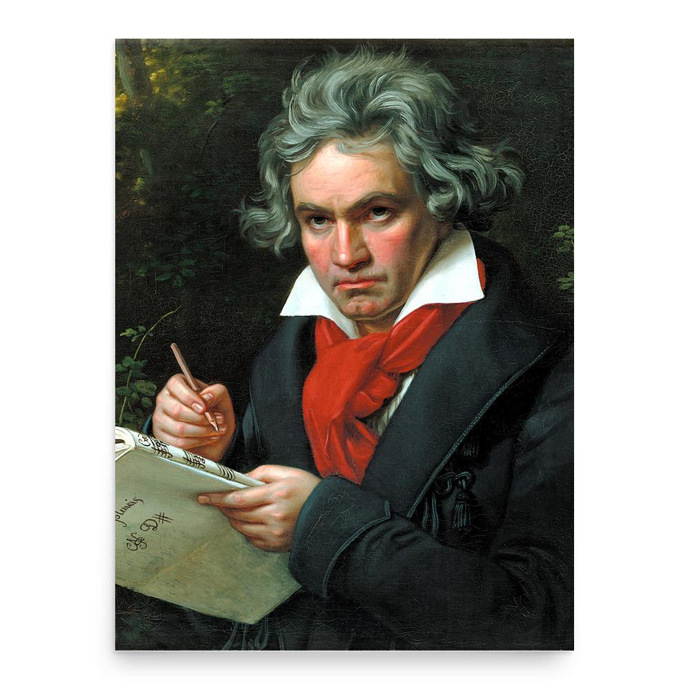 Ludwig van Beethoven poster print, in size 18x24 inches.