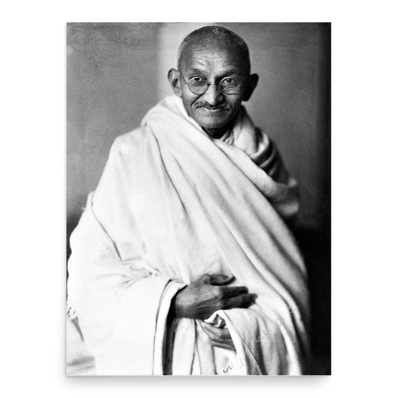 Mahatma Gandhi poster print, in size 18x24 inches.