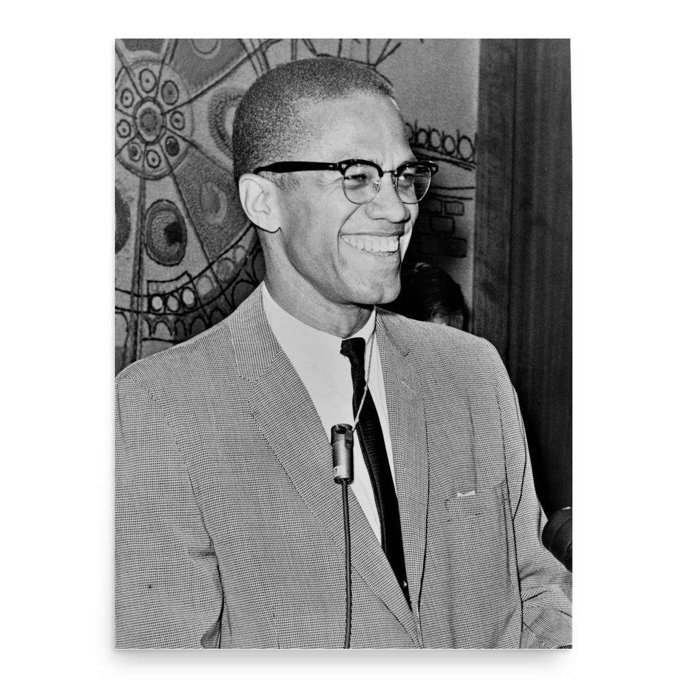 Malcolm X poster print, in size 18x24 inches.