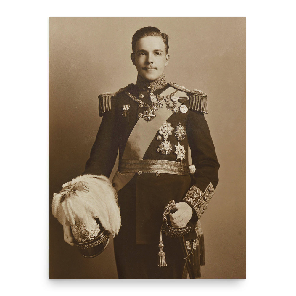 Manuel II of Portugal poster print, in size 18x24 inches.